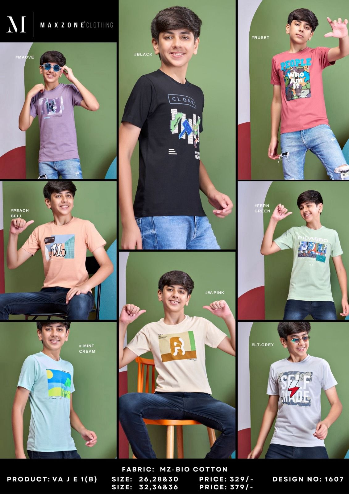 Va J E1 - B Maxzone Clothing Mz Bio Cotton Boys Tshirt Manufacturer