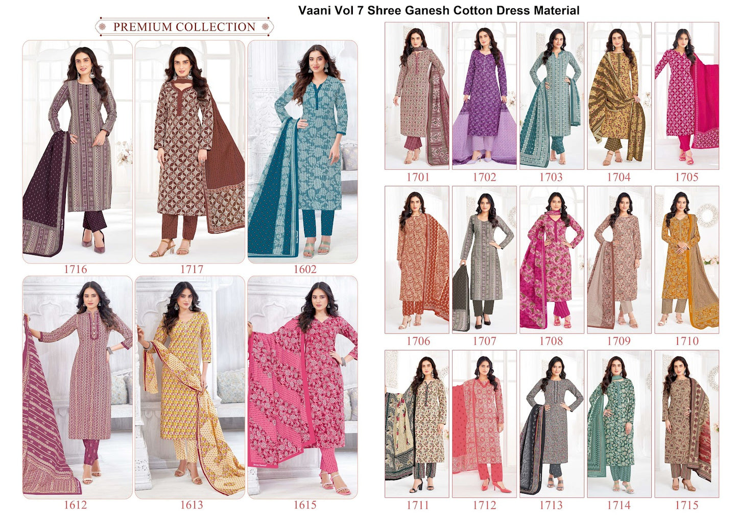 Vaani Vol 7 Shree Ganesh Cotton Dress Material Exporter