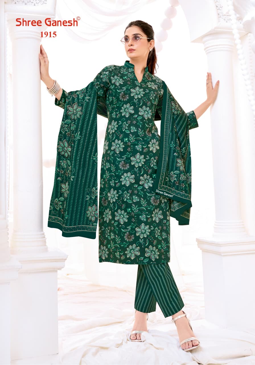 Vaani Vol 9 Shree Ganesh Mix Cotton Cotton Dress Material Exporter India