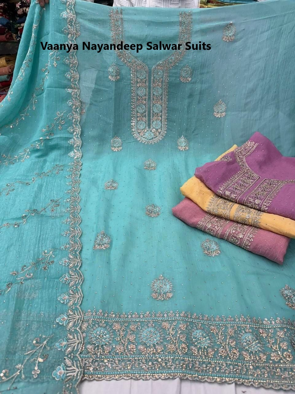 Vaanya Nayandeep Silk Salwar Suits Supplier Gujarat