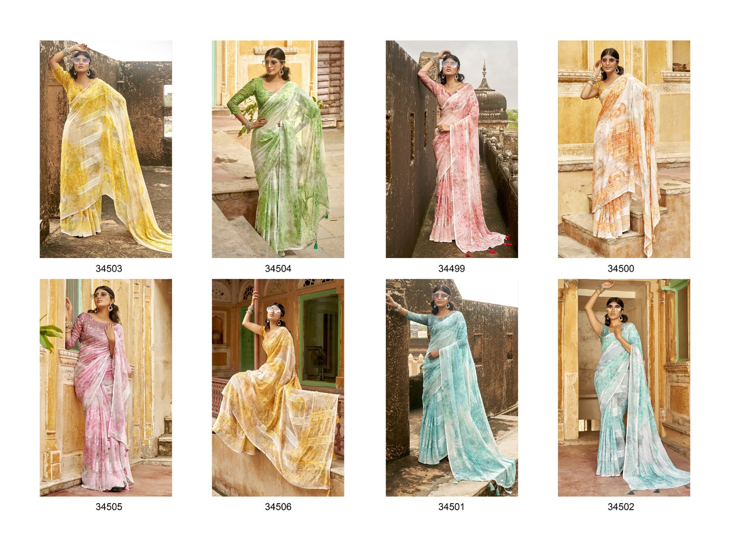 Vaidarbhi Vallabhi Prints Georgette Sarees Manufacturer Ahmedabad