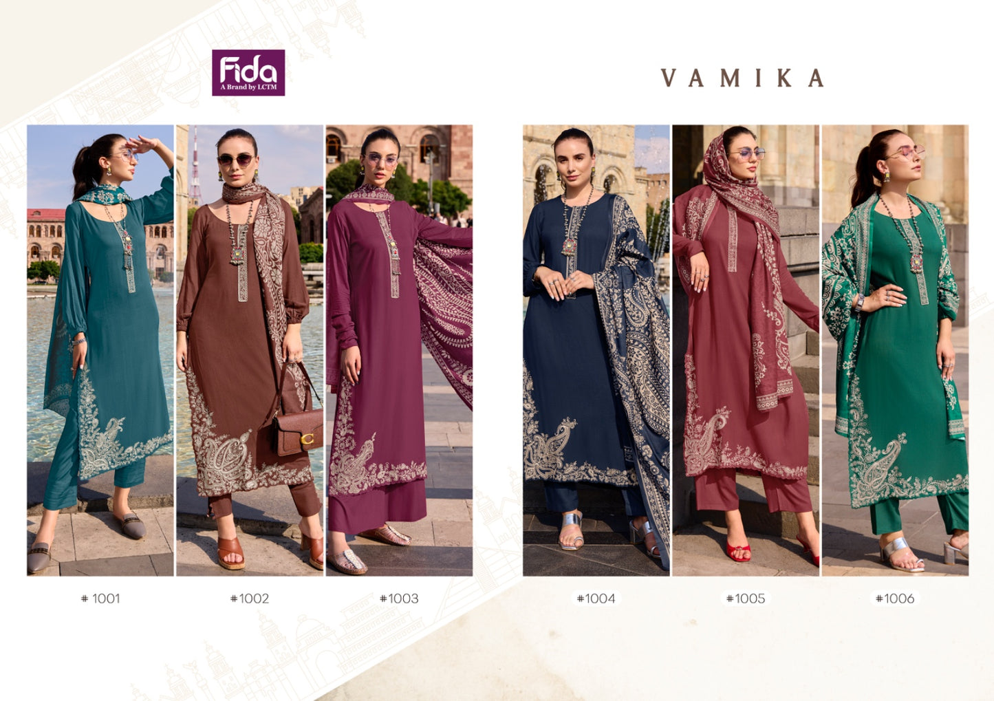 Vamika Fida Staple Pashmina Suits Wholesale Price