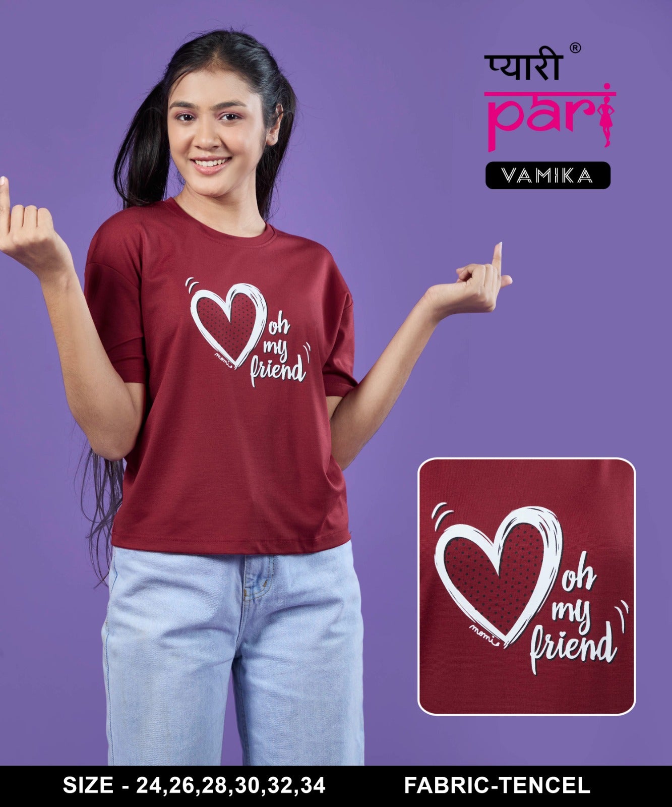 Vamika Pyari Pari Lycra Tencil Girls Top Exporter Ahmedabad