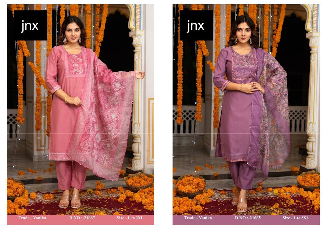 Vanika Jnx Readymade Pant Style Suits Supplier