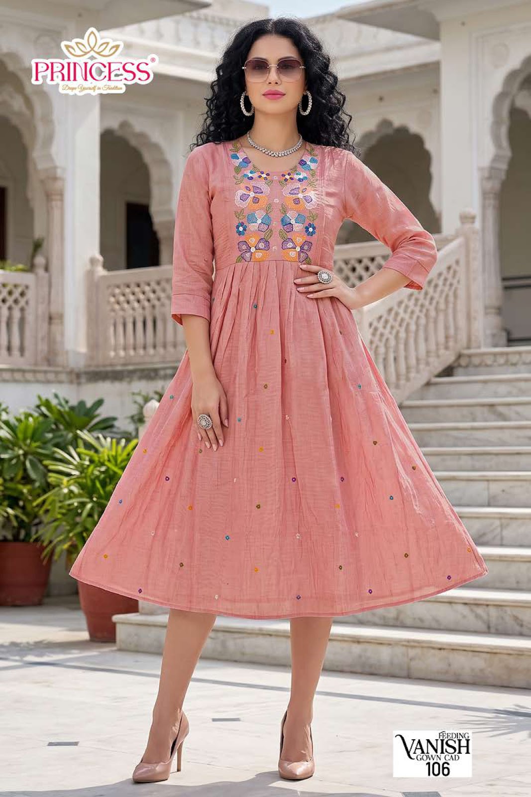 Vanish Princess Creation Vetican Anarkali Kurtis Exporter