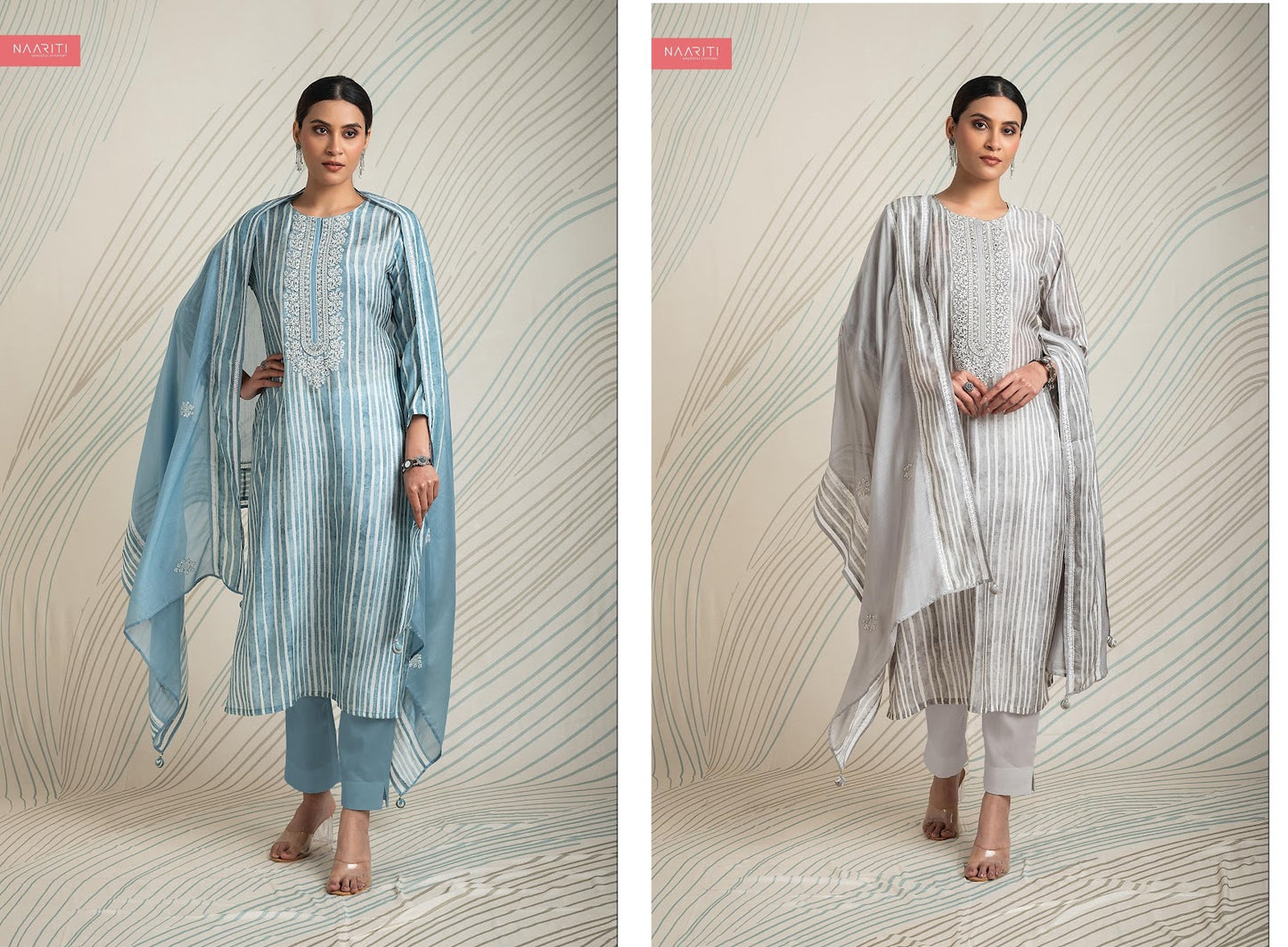 Vantara Naariti Muslin Pant Style Suits Supplier India