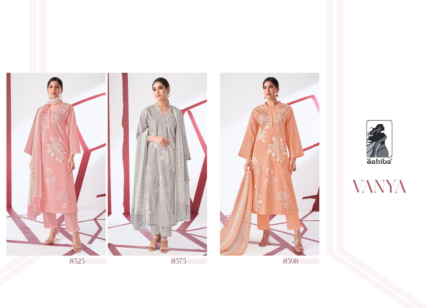 Vanya Sahiba Cotton Lawn Pant Style Suits