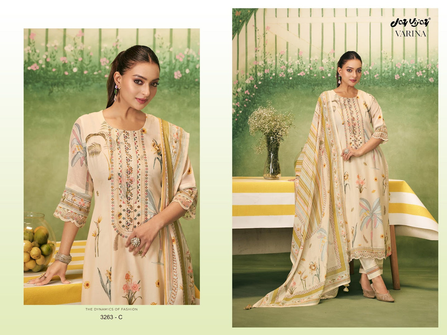 Varina 3263 Jay Vijay Mal Chanderi Pant Style Suits Exporter Ahmedabad