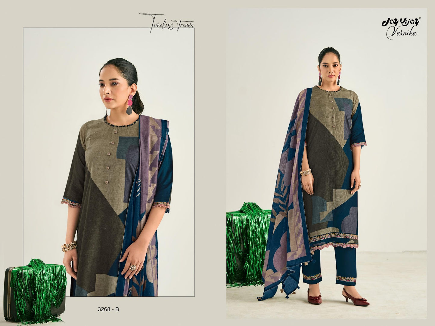 Varnika Jay Vijay Bemberg Pant Style Suits Supplier