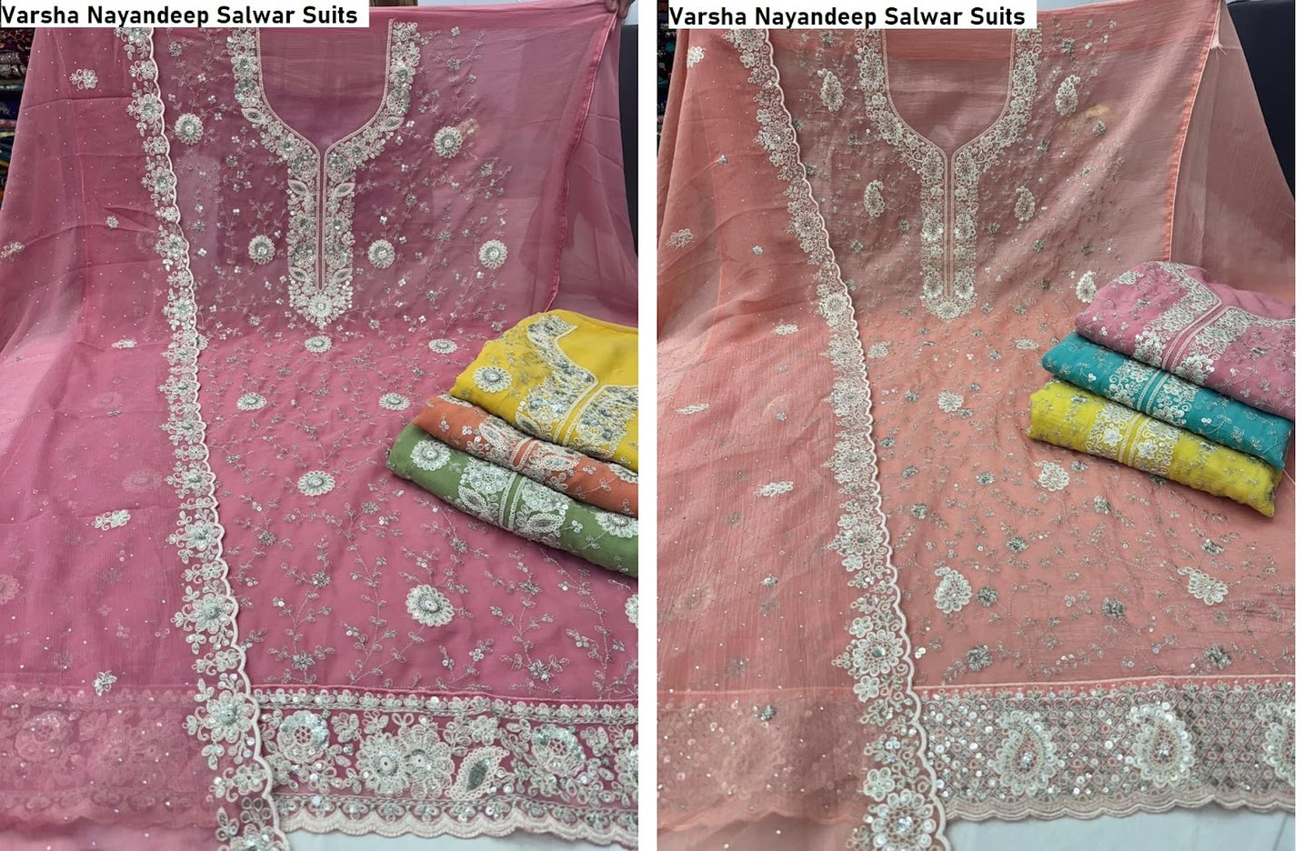 Varsha Nayandeep Organza Salwar Suits Supplier Ahmedabad