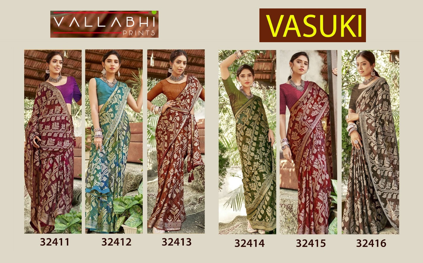 Vasuki Vallabhi Prints Brasso Sarees Supplier Ahmedabad