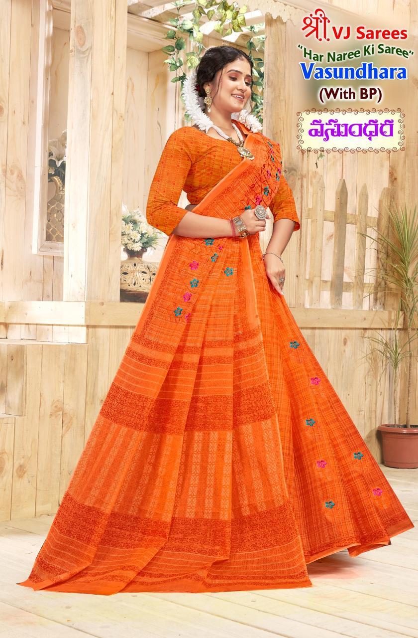 Vasundhara Vol 1 Shree Vj Cotton Sarees Wholesaler India
