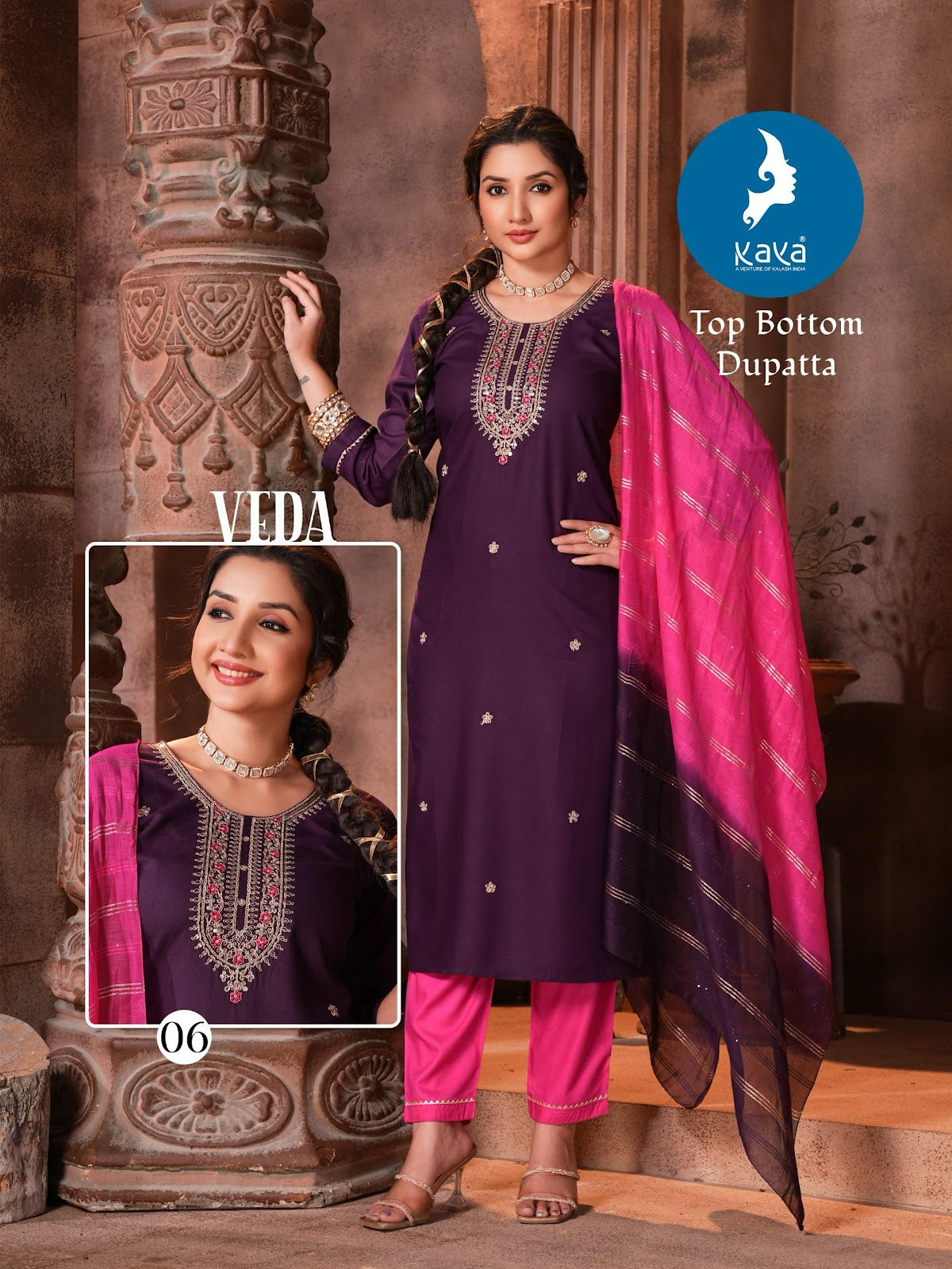 Veda Kaya Rayon Readymade Pant Style Suits Wholesale Price