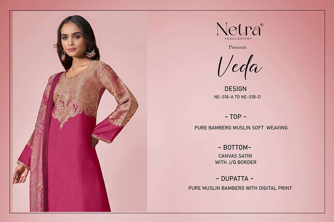 Veda Netra Pure Bemberg Pant Style Suits Supplier Ahmedabad