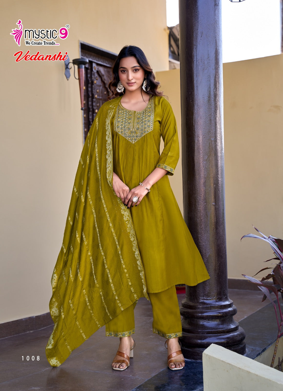 Vedanshi Vol 1 Mystic 9 Vertican Readymade Anarkali Suits Exporter