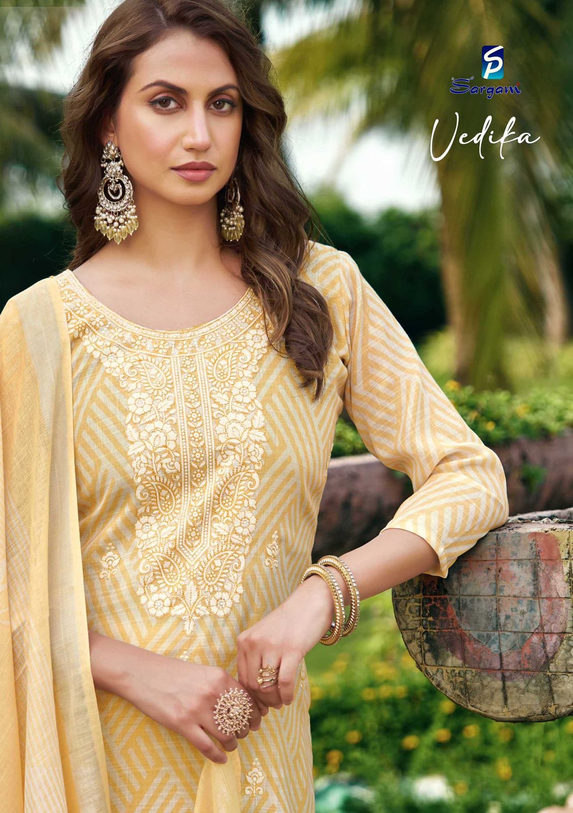 Vedika Sargam Prints Pure Linen Pant Style Suits Wholesale Price