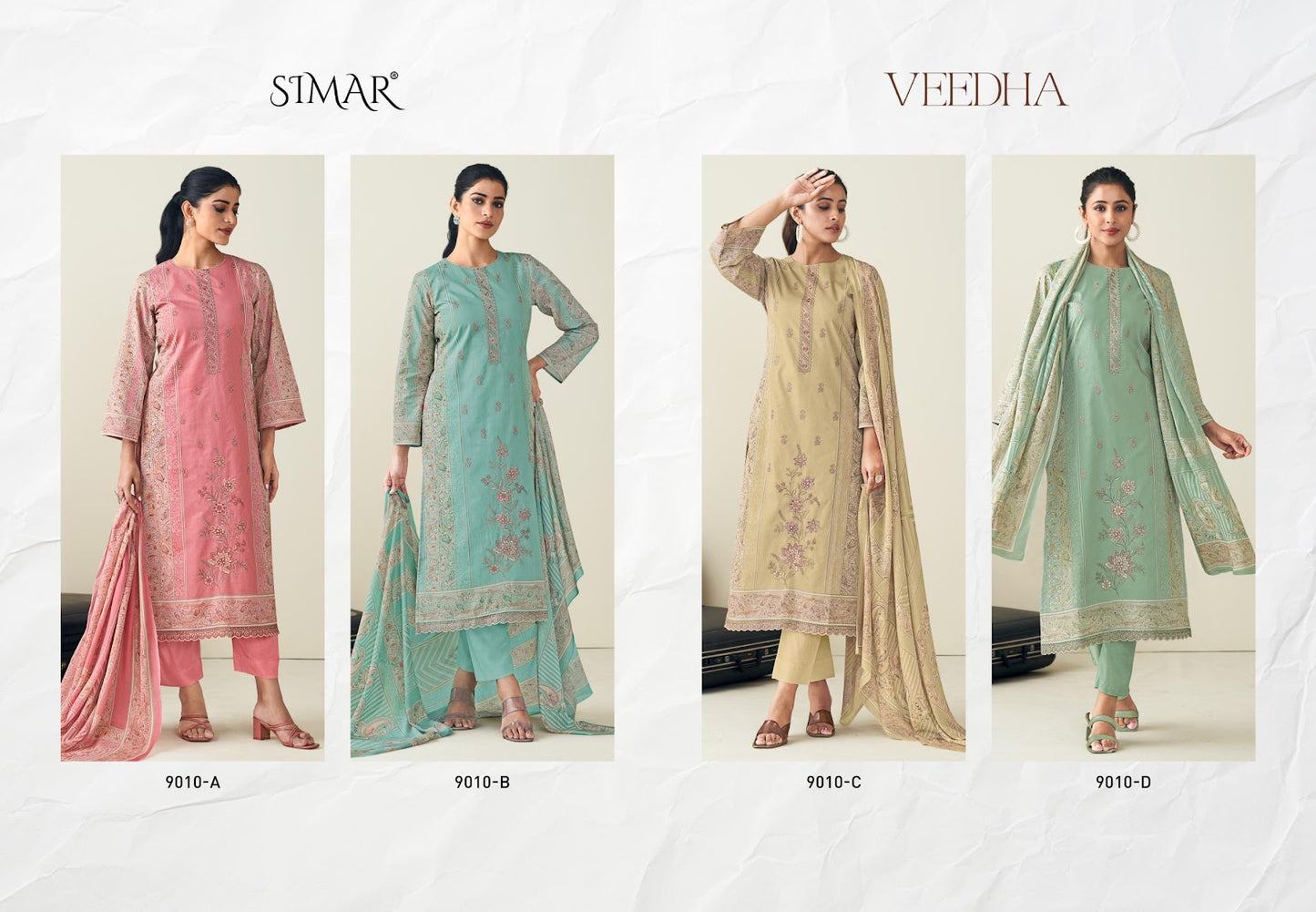 Veedha Simar Pure Lawn Pant Style Suits Wholesaler Ahmedabad