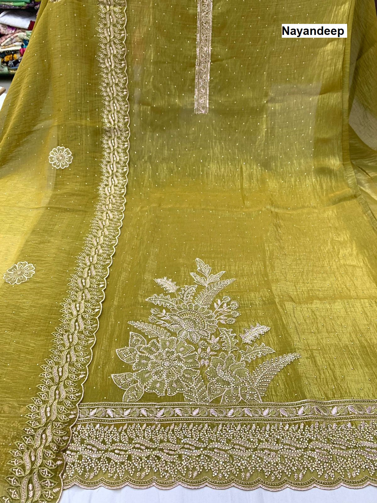 Veena Nayandeep Silk Salwar Suits Wholesale Rate