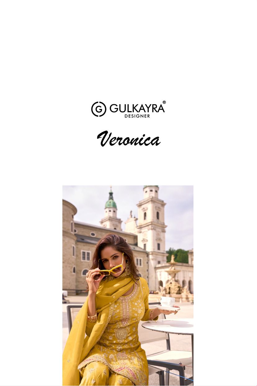 Veronica Gulkayra Designer Silk Readymade Plazzo Style Suits Wholesale Price