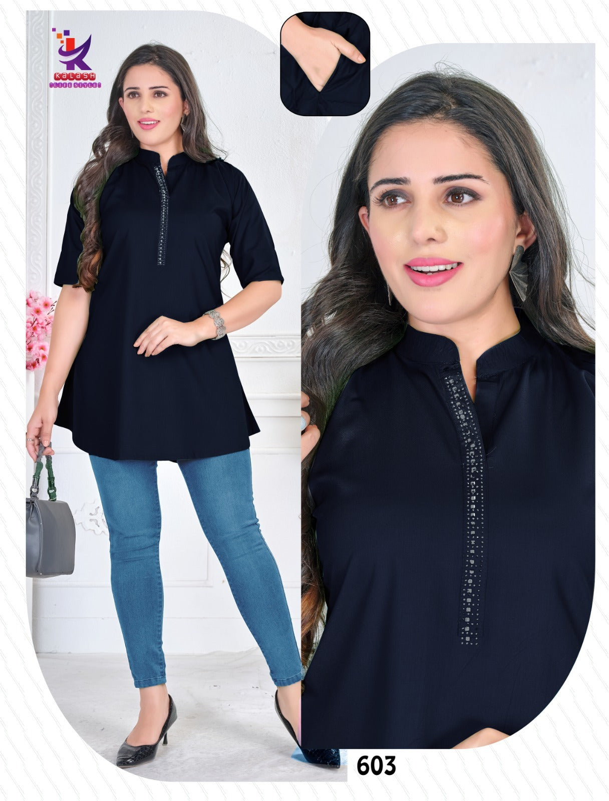 Very Smart 11 Mlm Kalash Lifestyle Rayon 22Kg Fancy Tops Wholesaler India