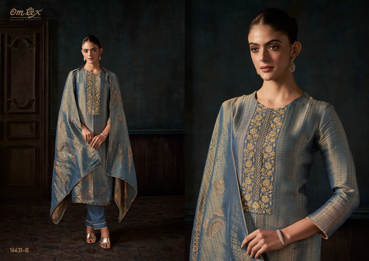 Viani Omtex Giraffe Silk Pant Style Suits Exporter Gujarat