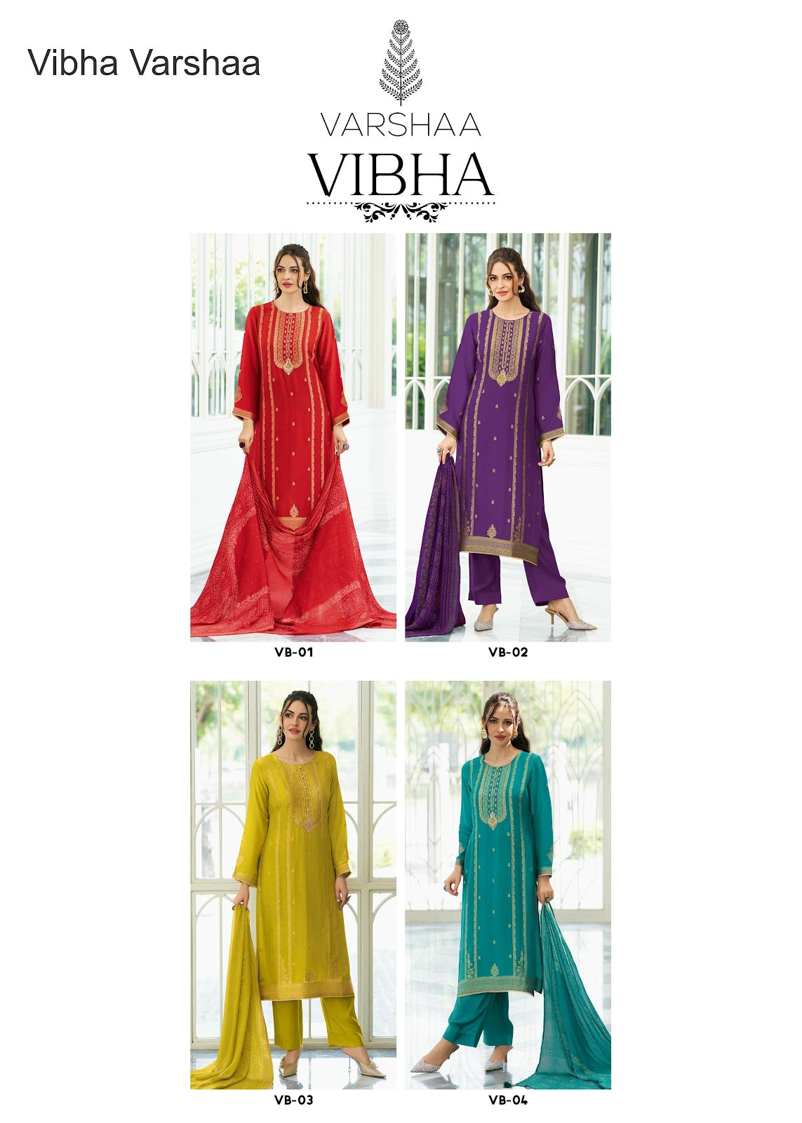 Vibha Varshaa Viscose Muslin Pant Style Suits Supplier