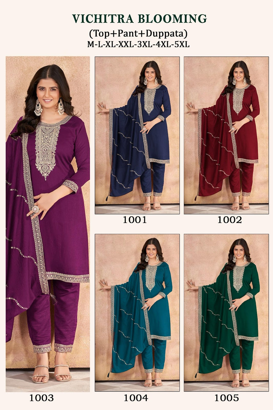 Vichitra Blooming Sangeet Readymade Pant Style Suits Exporter Gujarat