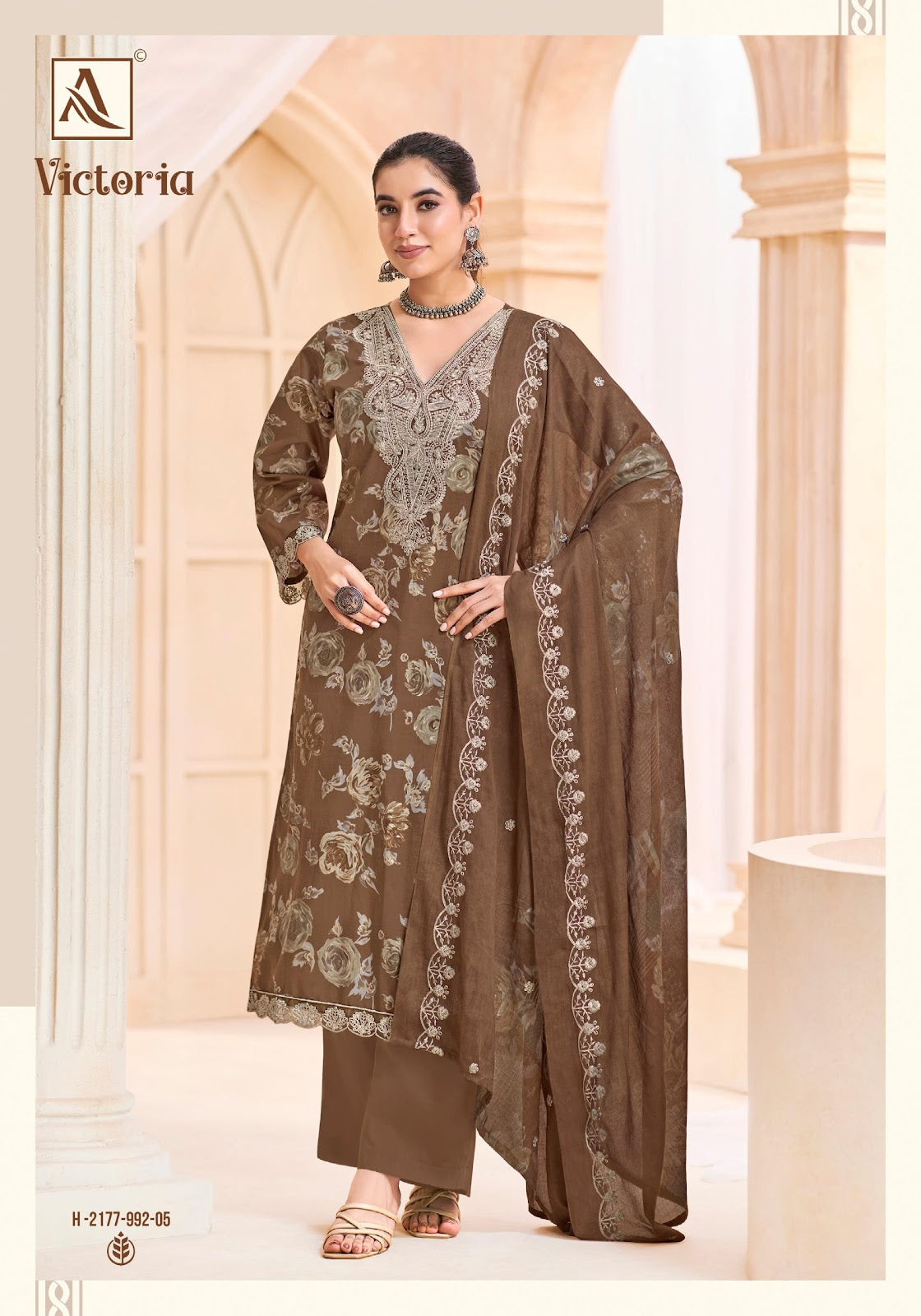 Victoria Alok Cambric Cotton Karachi Salwar Suits Supplier Ahmedabad