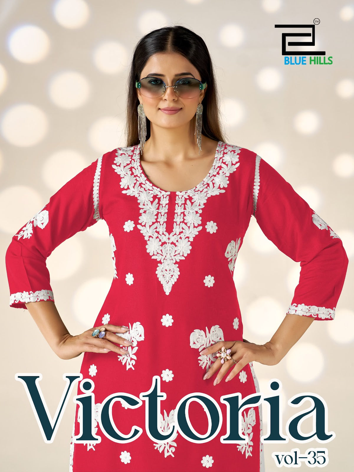 Victoria Vol 35 Blue Hills Rayon 14Kg Kurti Plazzo Set Wholesale Price