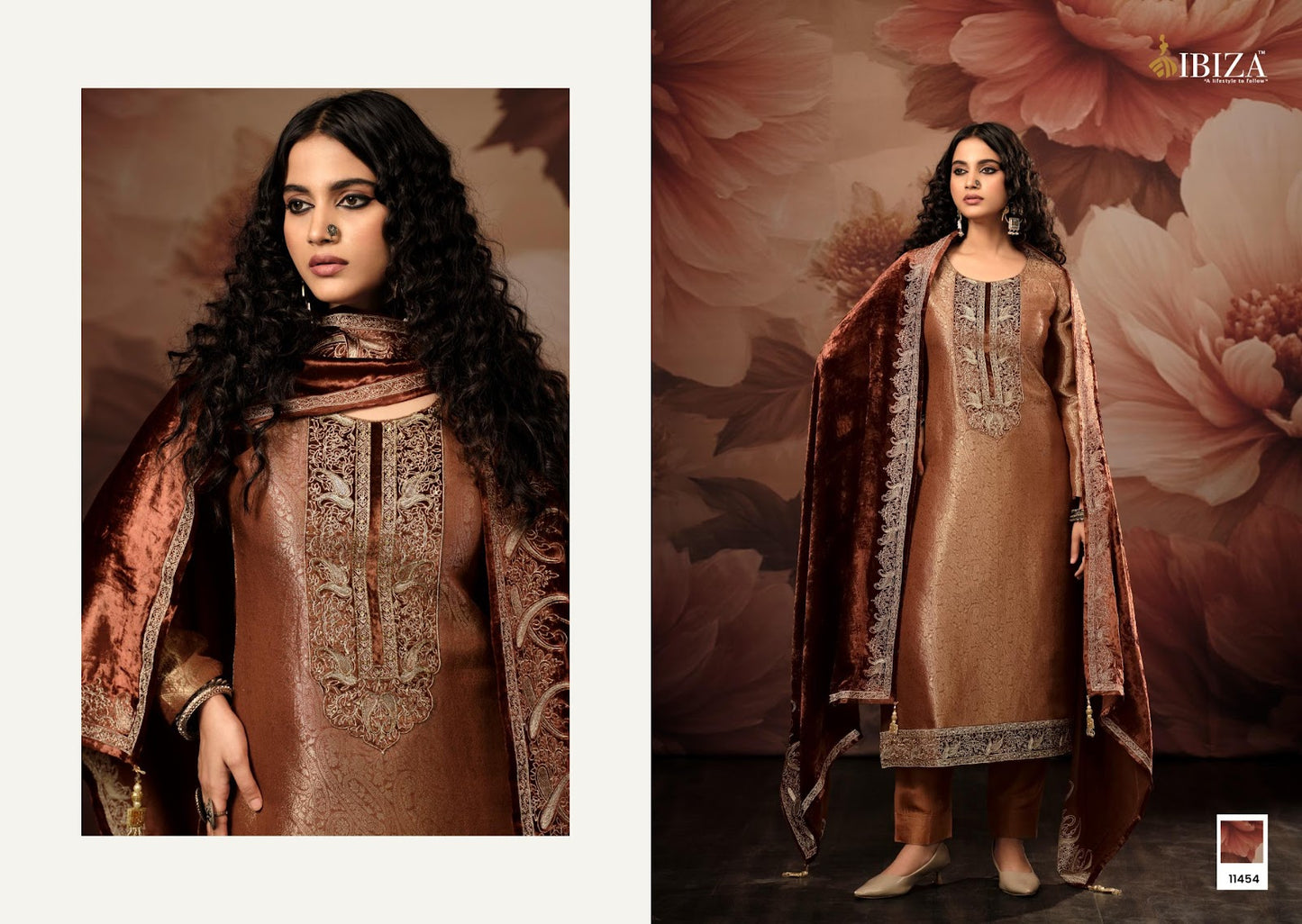 Vihara Ibiza Jacquard Velvet Suits Wholesaler