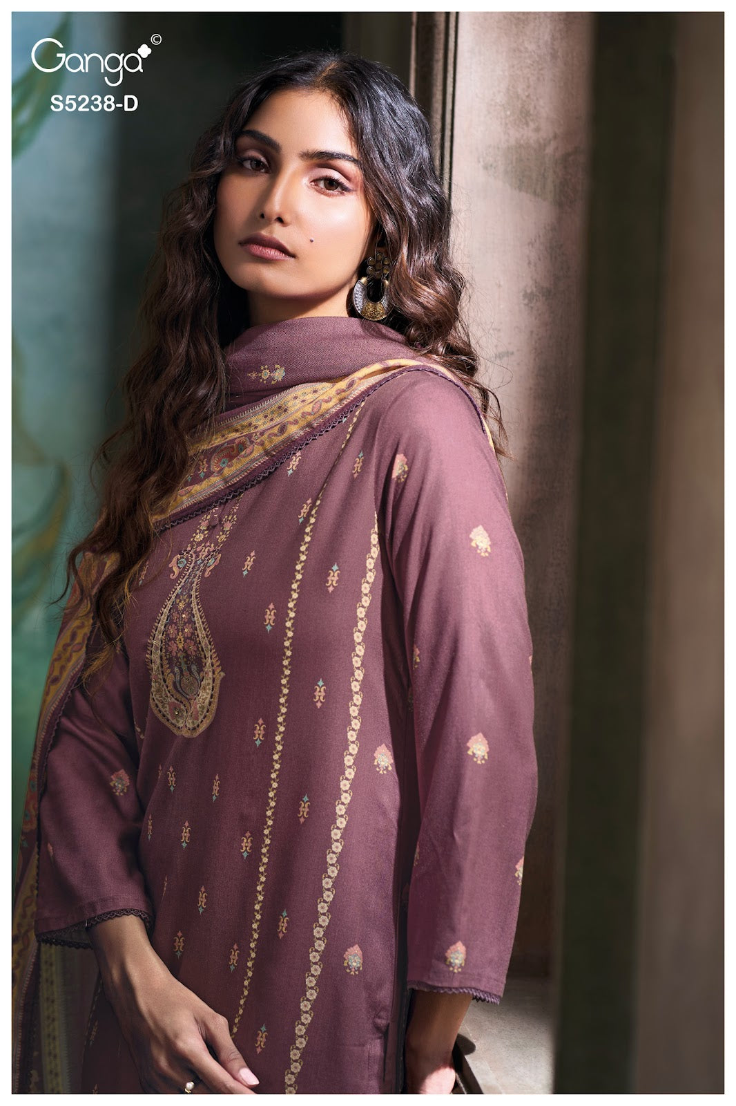 Vihasa S5238 Ganga Wool Pashmina Suits Wholesale Rate