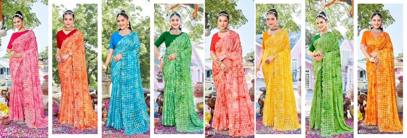 Vijeta 5D Designer Georgette Sarees