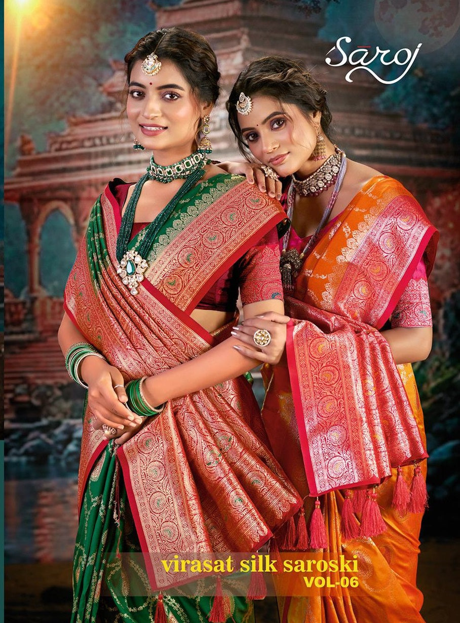 Virasat Silk Saroski Vol 6 Saroj Sarees Wholesale