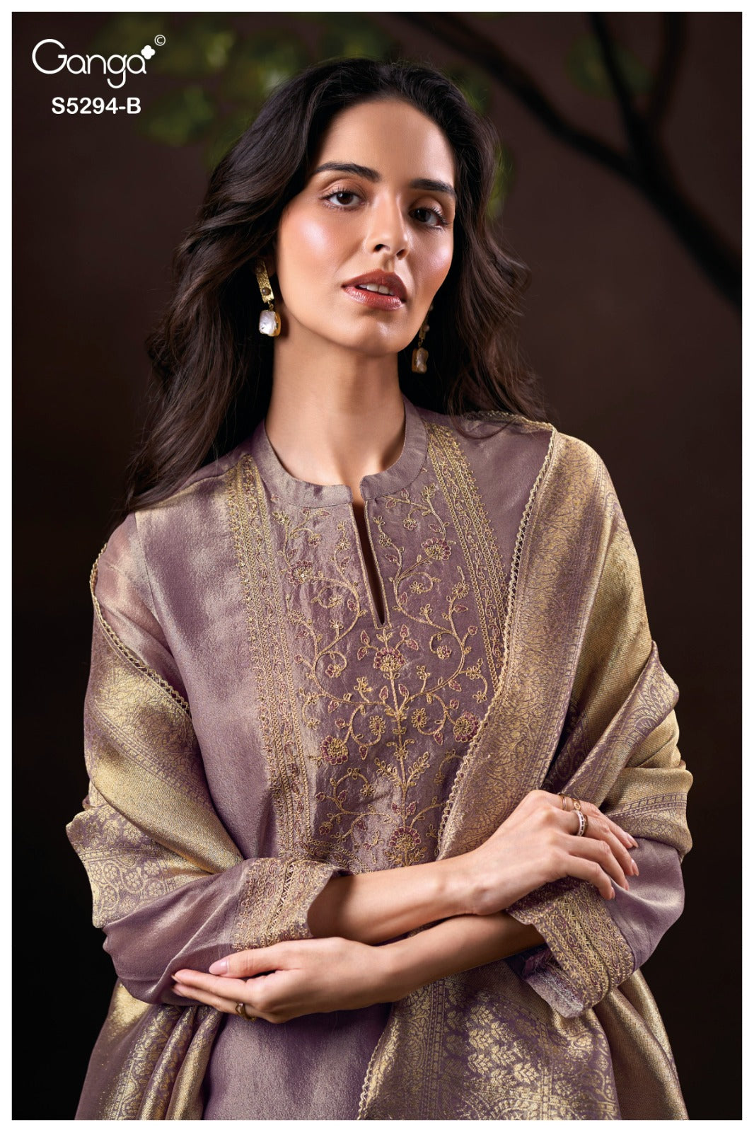 Virena S5294 Ganga Bemberg Silk Pant Style Suits Wholesale Rate