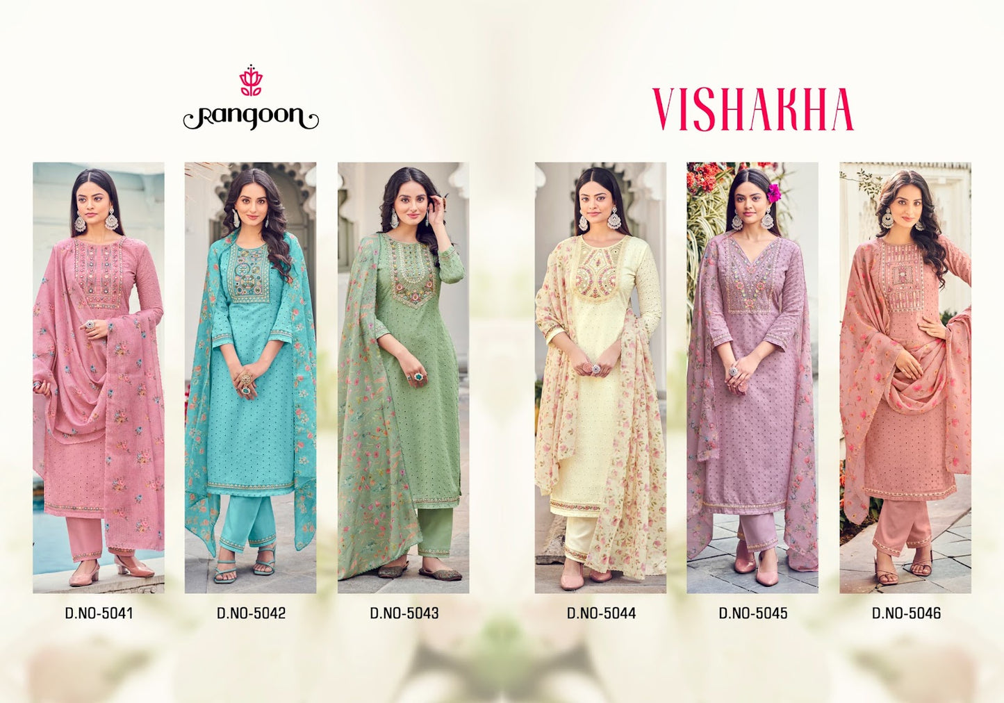 Vishakha Rangoon Pure Cotton Readymade Pant Style Suits Wholesaler India