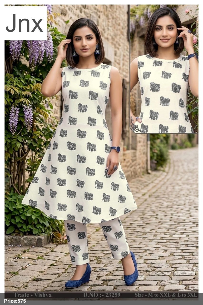 Vishva Jnx Vertican Kurti Pant Set Manufacturer