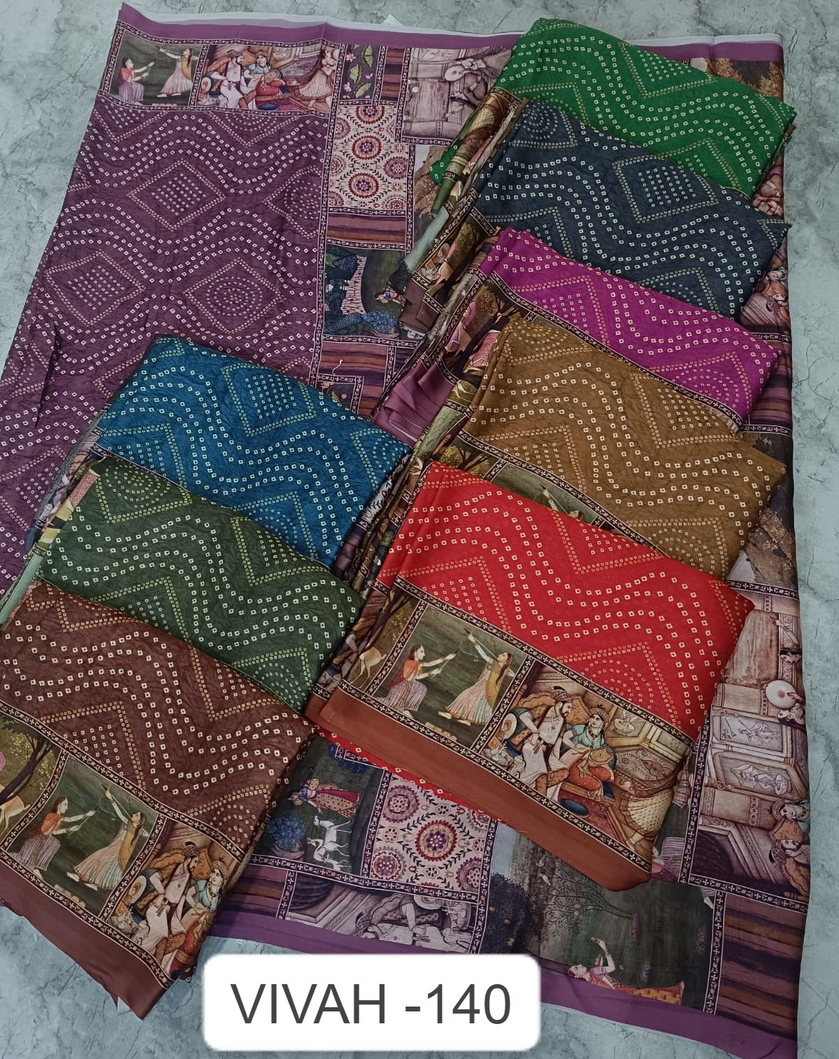 Vivah 140 Kalpveli Jaam Satin Sarees Supplier Gujarat