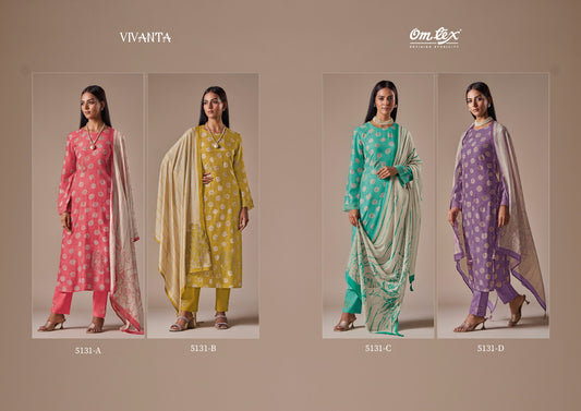 Vivanta Omtex Silk Pant Style Suits