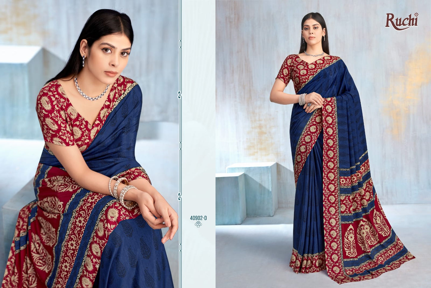 Vivanta Silk 42 Ruchi Crepe Sarees Exporter Gujarat
