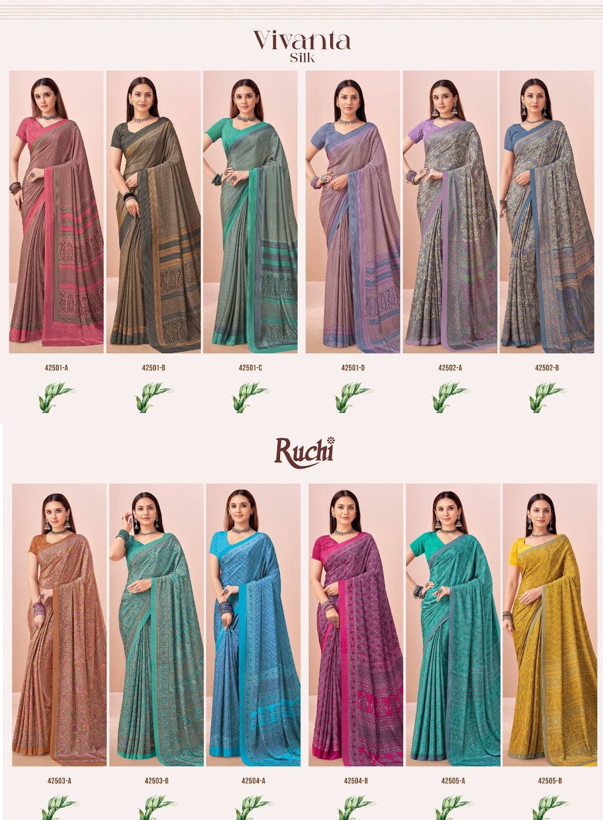 Vivanta Silk 45 Ruchi Silk Sarees Manufacturer Ahmedabad