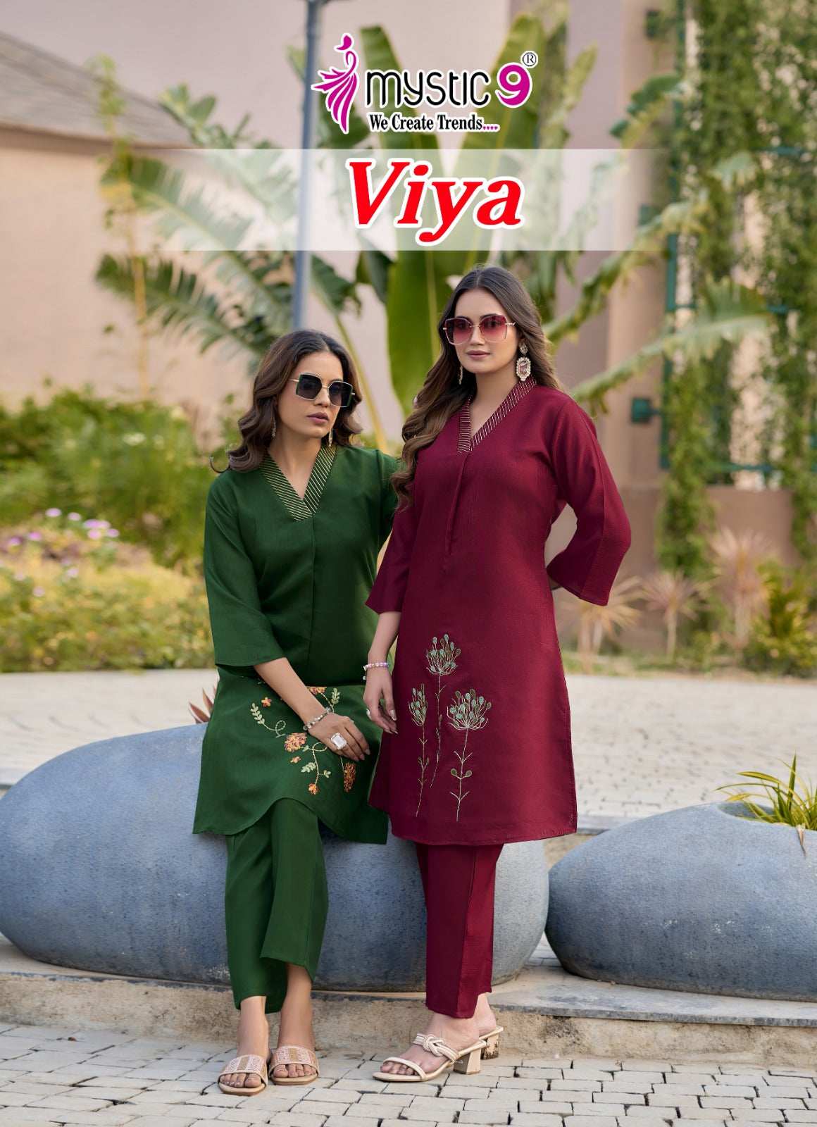 Viya Vol 1 Mystic 9 Silk Co Ord Set Wholesaler Ahmedabad