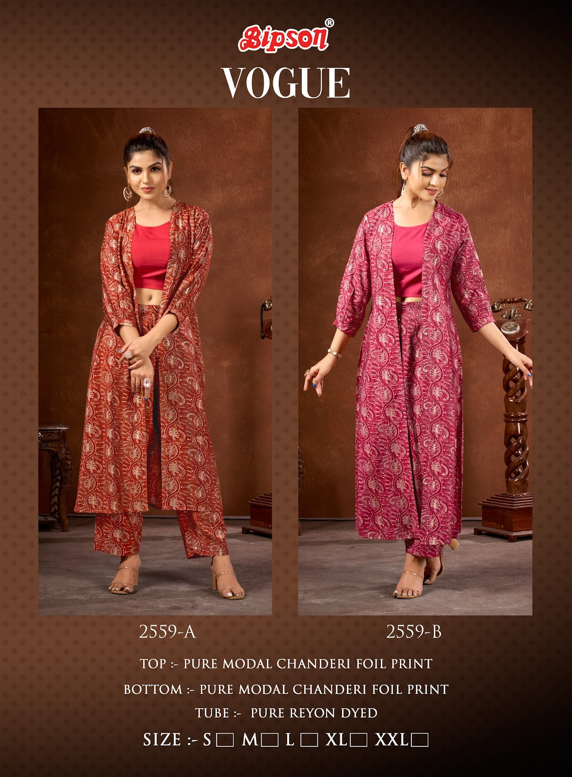 Vogue 2559 Bipson Prints Modal Chanderi Co Ord Set