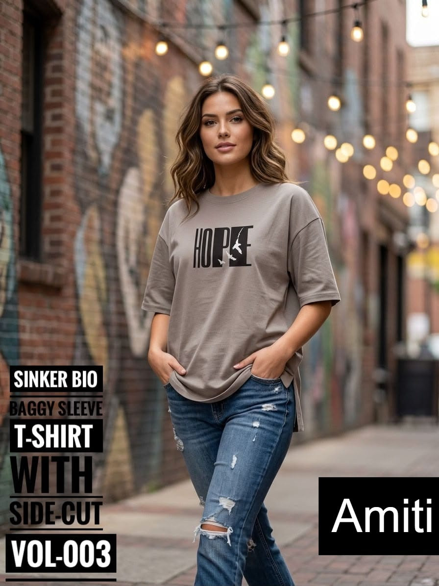 Vol 003 Baggy Amiti Cotton Women Tshirt Wholesale Price