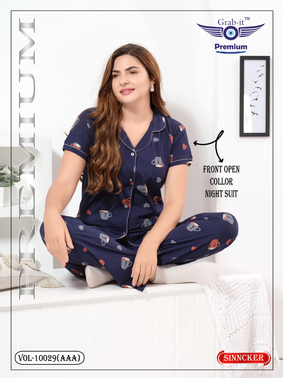 Vol 10029 Aaa Grab It Sinker Collar Night Suits Supplier Gujarat