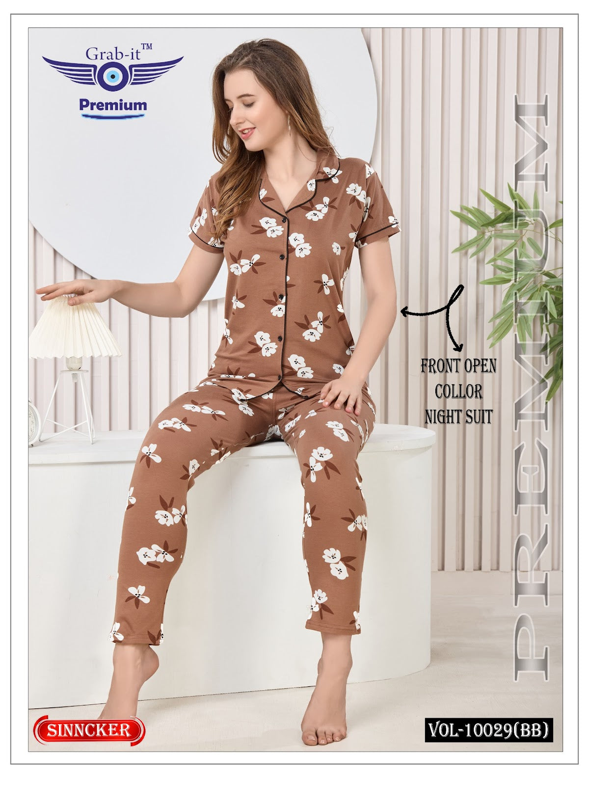 Vol 10029 Bb Grab It Sinker Collar Night Suits Manufacturer Gujarat