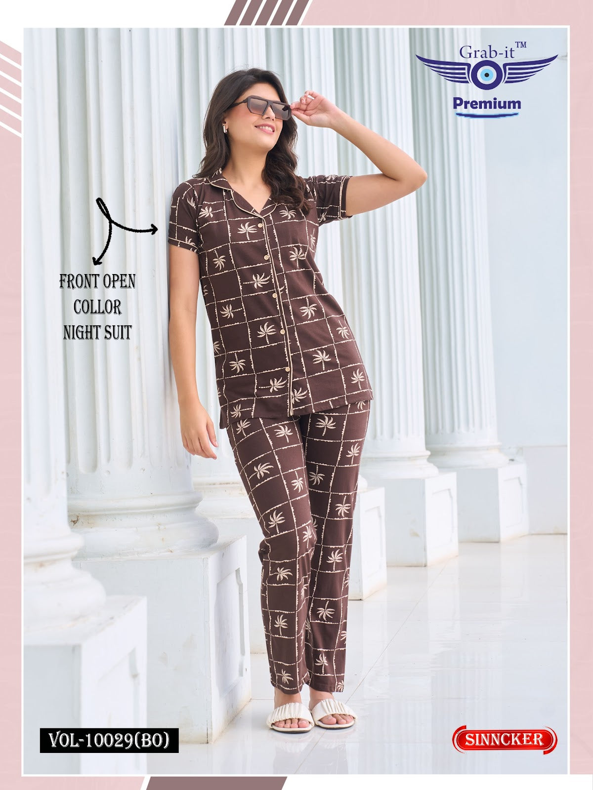 Vol 10029 Bo Grab It Sinker Collar Night Suits Manufacturer Gujarat