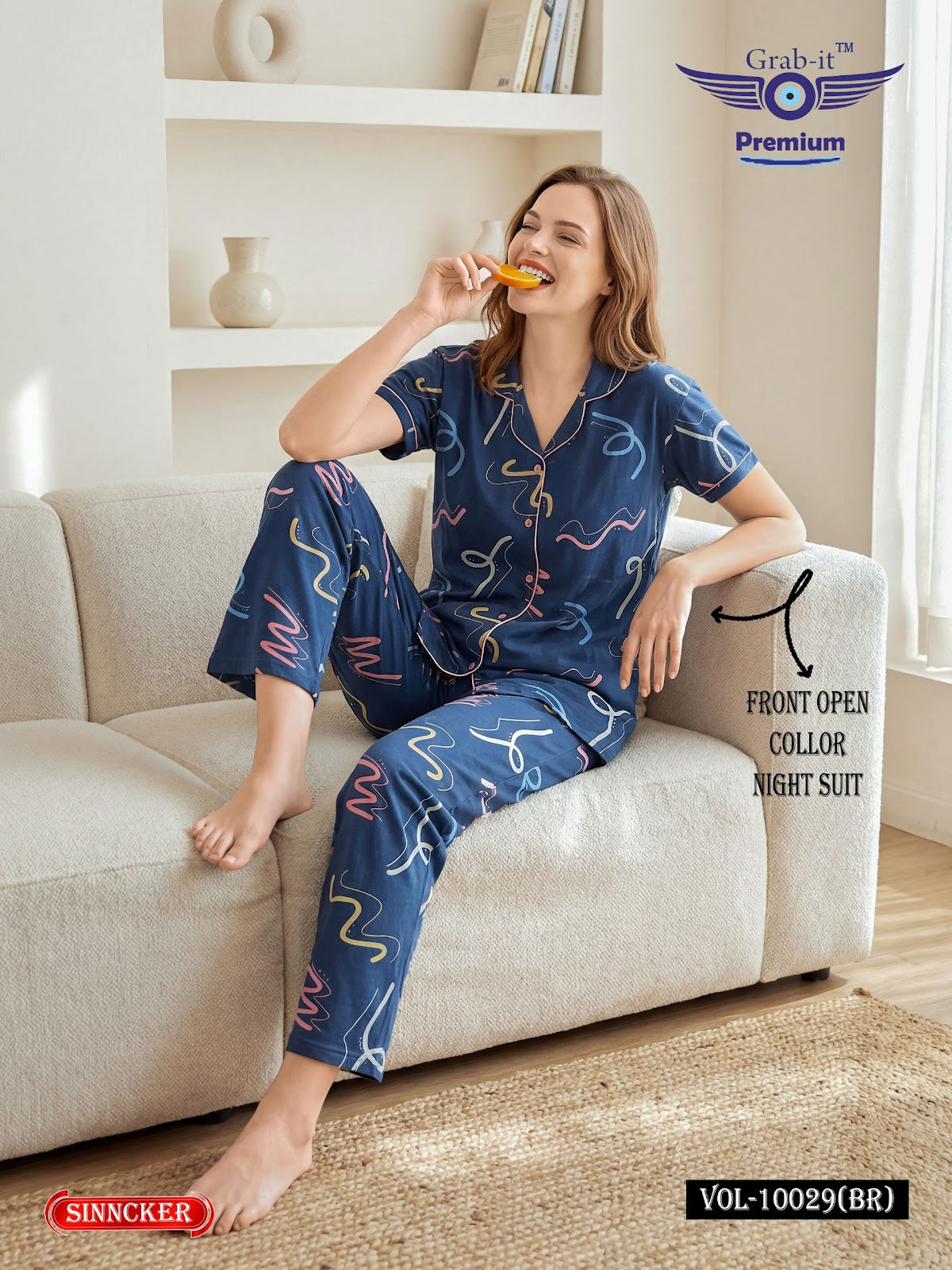 Vol 10029 Br Grab It Sinker Collar Night Suits Manufacturer