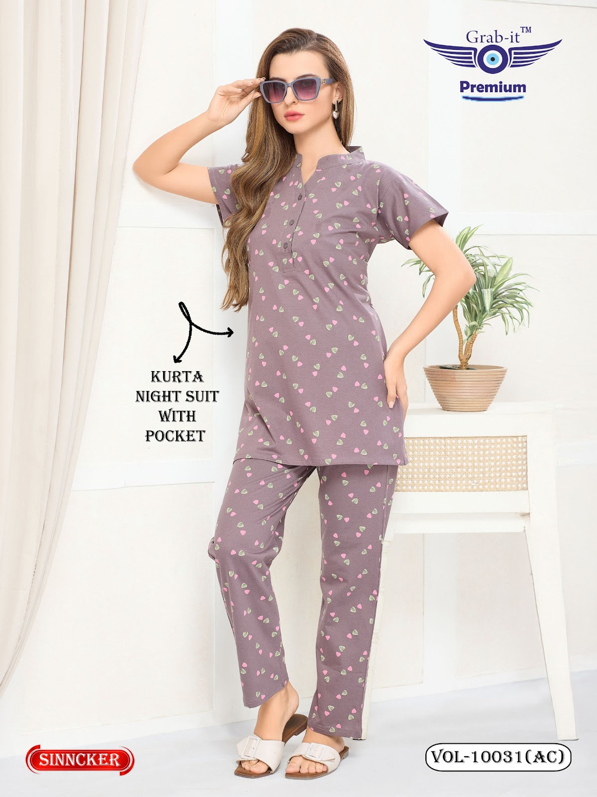 Vol 10031 Ac Grab It Sinker Kurta Night Suits Supplier
