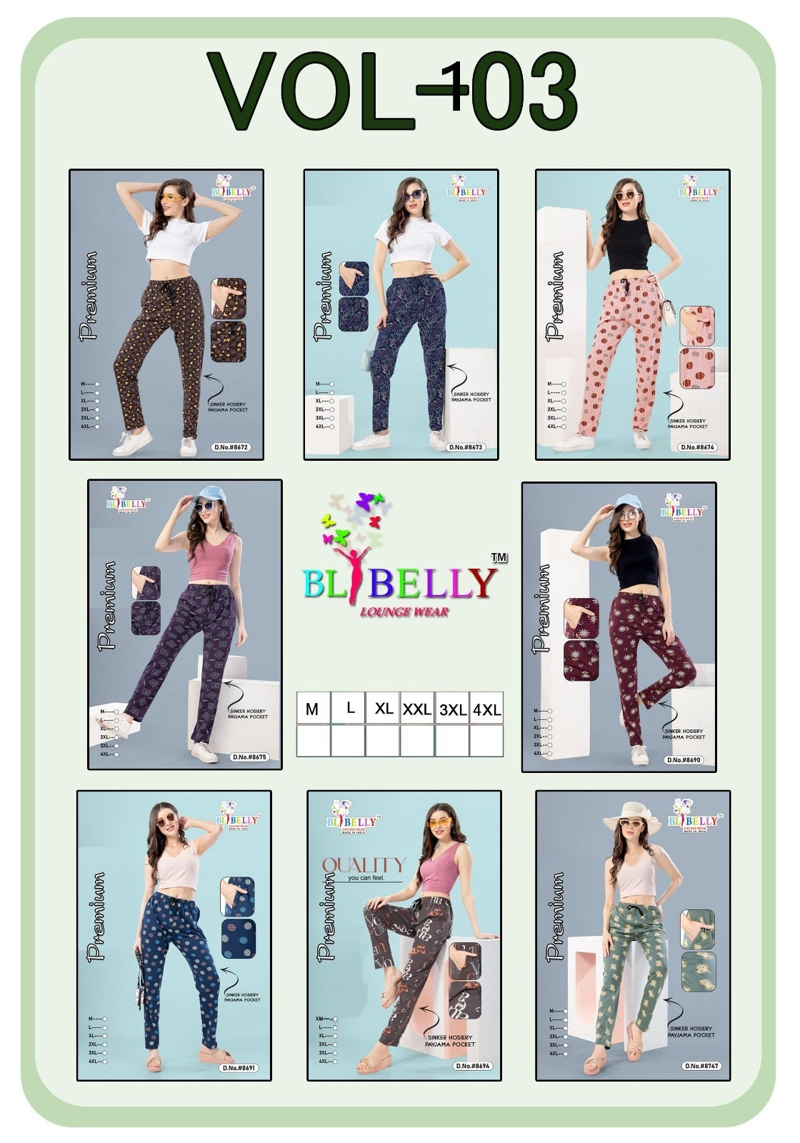 Vol 101-103 Belly Hosiery Sinker Women Night Lower Wholesaler India