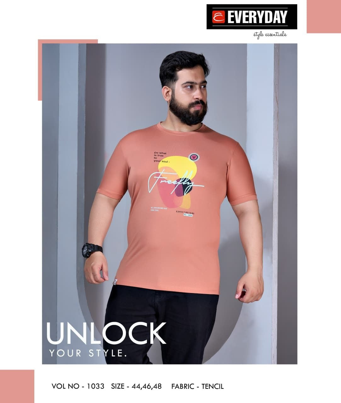 Vol 1033 Everyday Tencil Lycra Mens Tshirts Supplier Gujarat